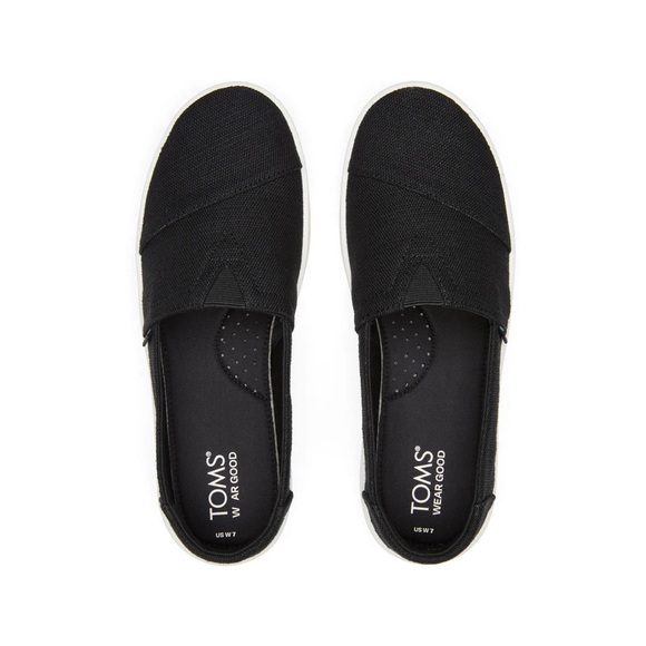 🩷2/$30❤️Toms - Verona Slip On Sneaker - Black - Size 7 - Picture 1 of 11